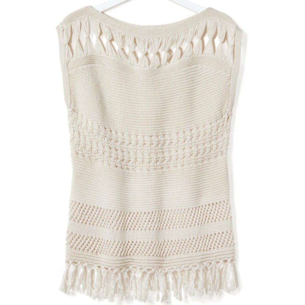 Heritage Macrame Fringe Sweater